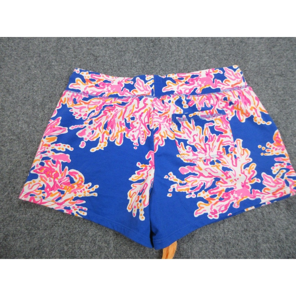 Lilly Pulitzer Yasmin Shorts Womens Small Brilliant Blue Its Electric Drawstring - Picture 11 of 14